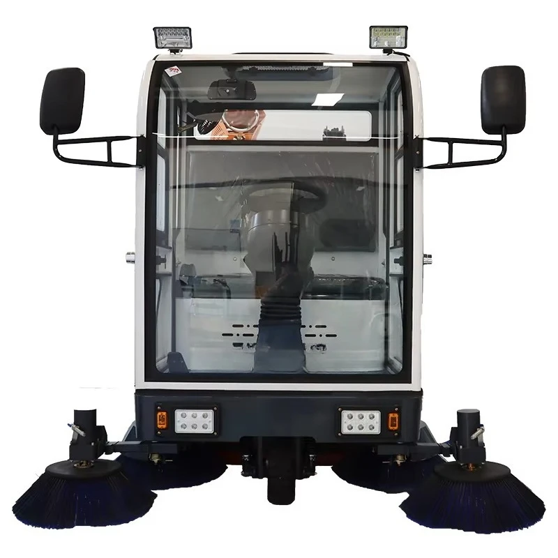 Electric Ride-On Street Sweeper Zero Emission Outdoor Road Cleaning Machine New Condition Floor Sweeper