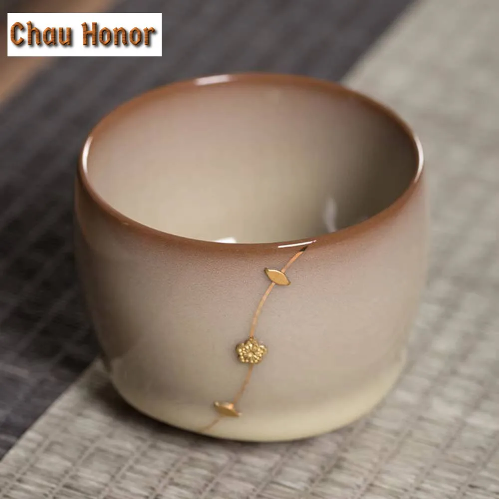 95ml Creative Longquan Celadon Teacup Handmade Lard Frozen Master Cup Handamde Saw Nail Tea Bowl Chazhan Kung Fu Teaware Gifts