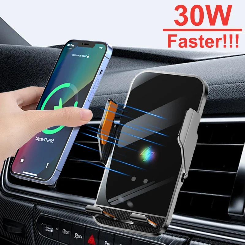 

Беспроводное автомобильное зарядное устройство Opansten, магнитный автомобильный держатель для телефона, крепление для iPhone 15-12 XR Samsung, инфракрасная подставка для быстрой зарядки автомобиля