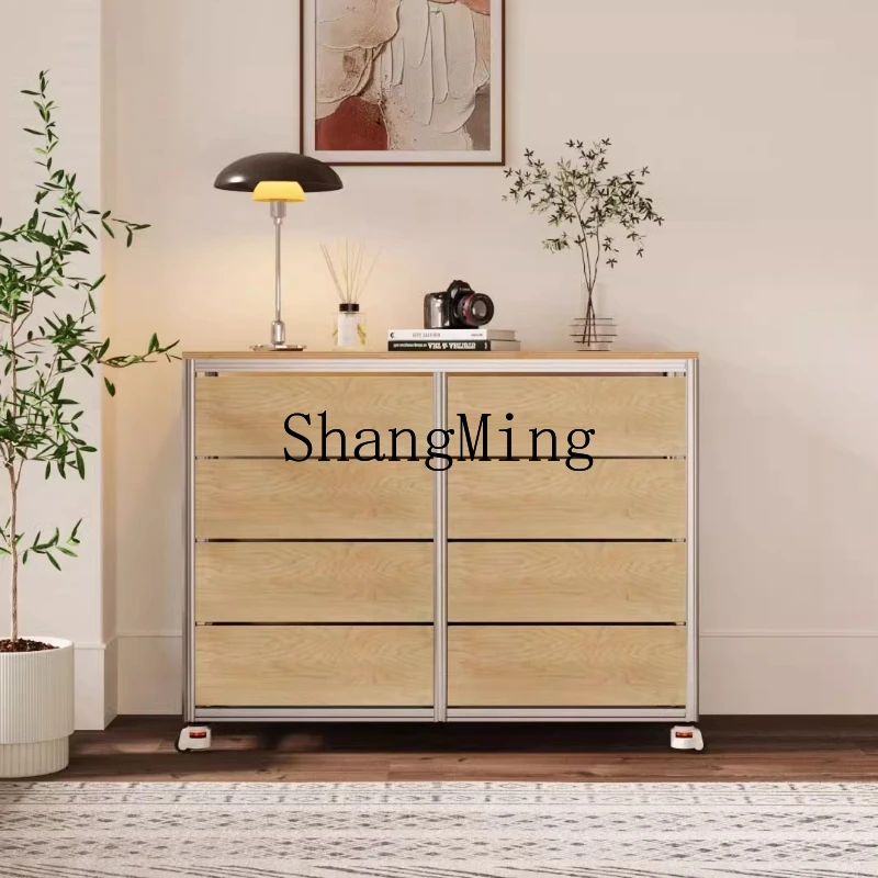 

FG aluminum profile multi-layer drawer storage cabinet birch dining side cabinet storage display Zhongdao Taiwan storage cabinet