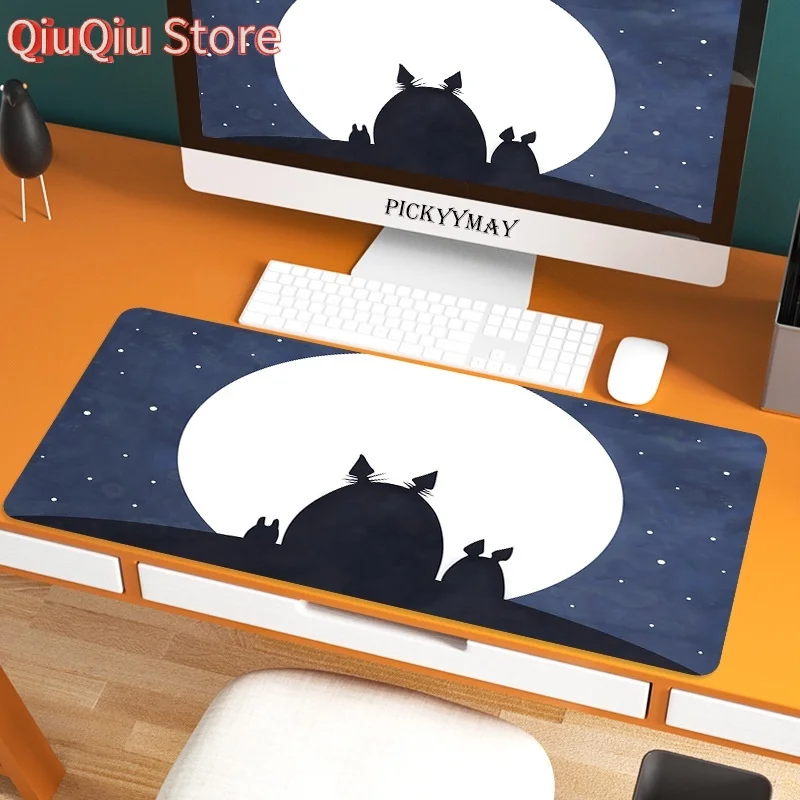 Tapis de souris mignon Totoro grand Gamer XXL clavier Tapis de souris 800x300mm Tapis en caoutchouc Tapis Souris ordinateur de jeu pour tapis de souris CSGO