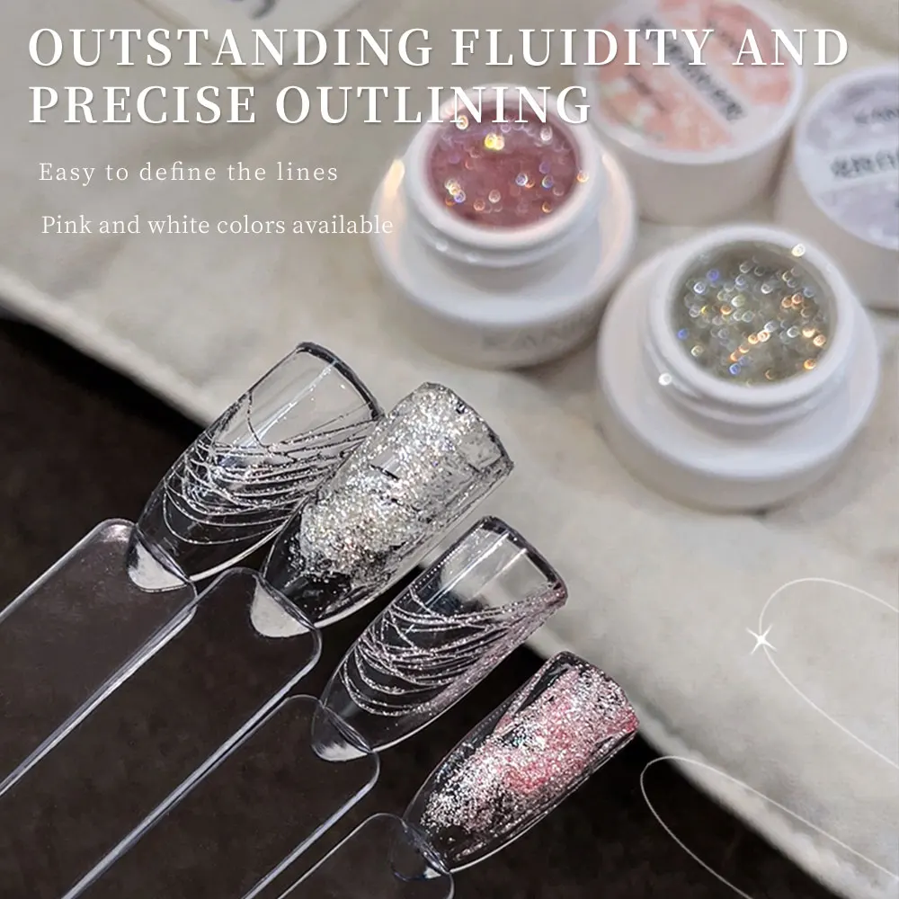 5 ml Fadenziehen Gel Glitter Farbverlauf Anhaltende Nagellack Diamant Sparkle Professionelle Cat Eye Gel Maniküre Salon DIY