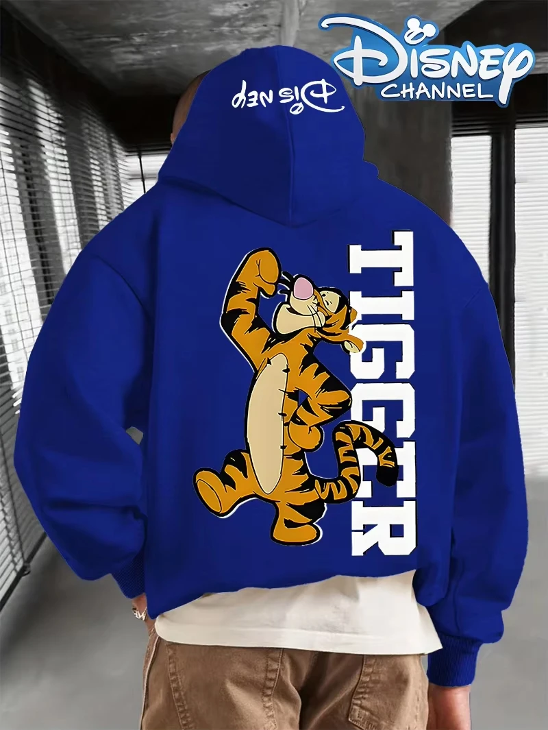 سترة بغطاء للرأس من تيجر إليمنت، طباعة نمط ديزني، رياضية مريحة ولطيفة، كاجوال يوميًا #1