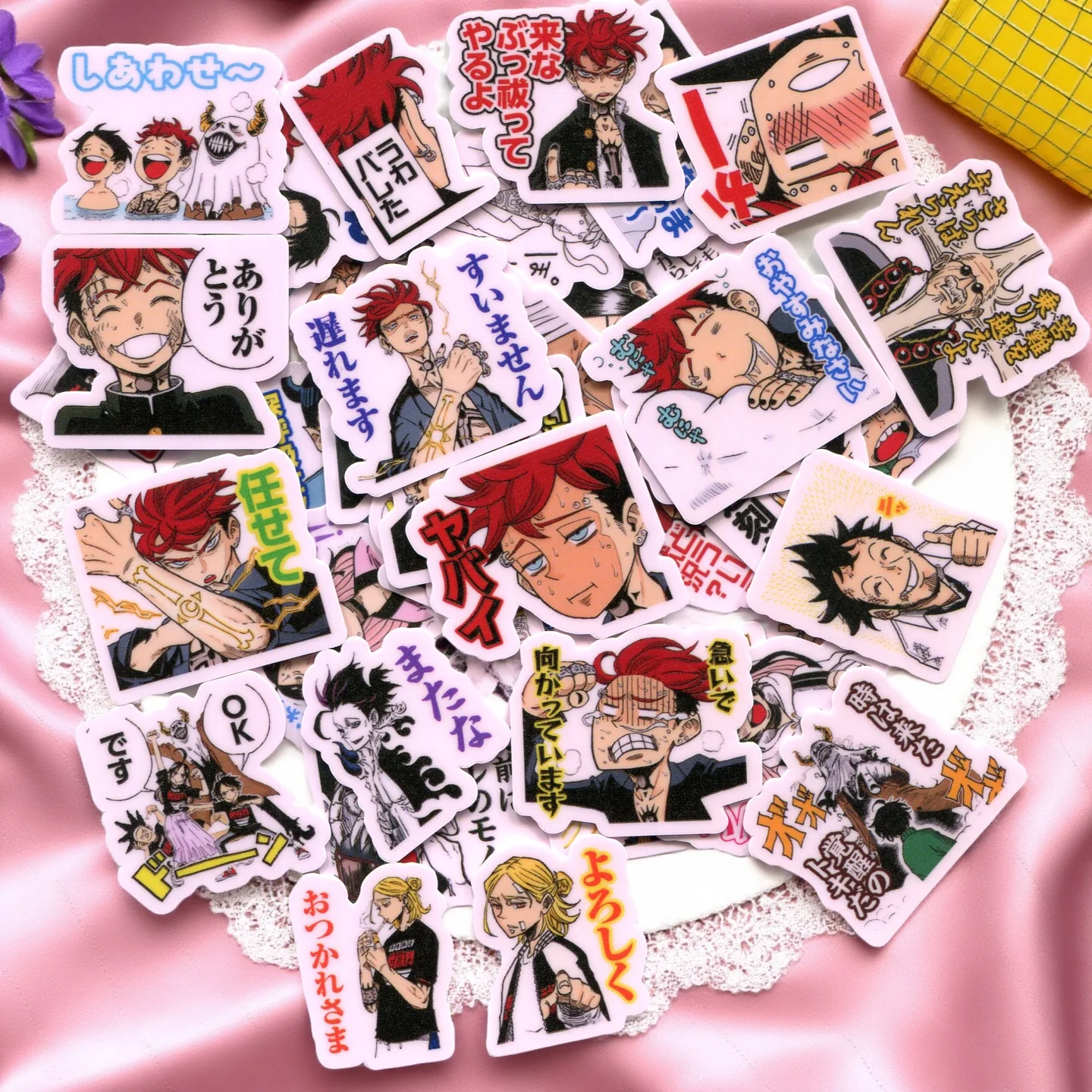 40 autocollants kiyoshikun 2-3 cm.