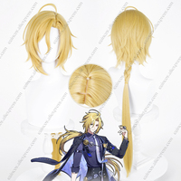 ZZZ Hugo Cosplay Wig 88cm Long Pre Braided Blonde Heat Resistant Synthetic Hair