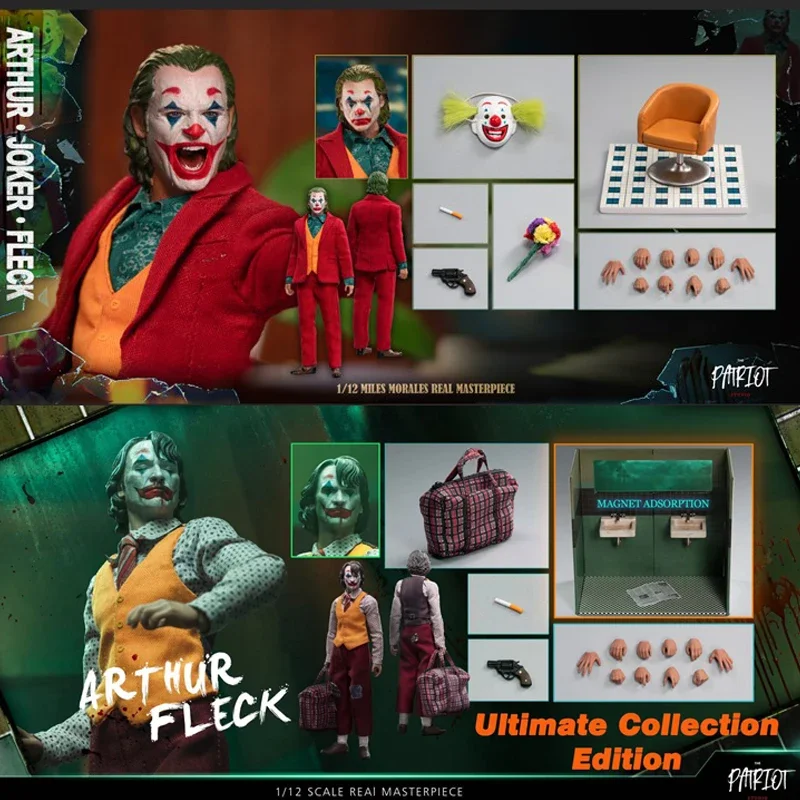 In Stock The Patriot Studio 1/12 Male Soldier Red Suit Joaquin Phoenix JOKER Arthur Fleck Movie Full Set 12