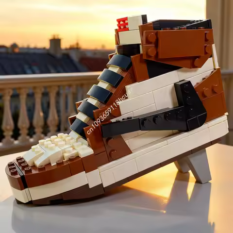 288pcs MOC Travis Scott Air Jordan 1 High Creatored Model Building Blocks Assemble DIY Christmas Gifts Idea Toys Education Brick
