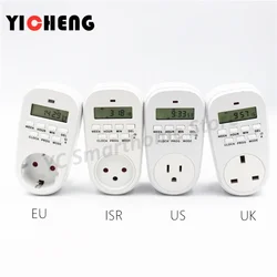 Weekiy Digital Timer intelligent ISR EU US UK FR BR Plug electronic timer switch socket time controller Temporizado