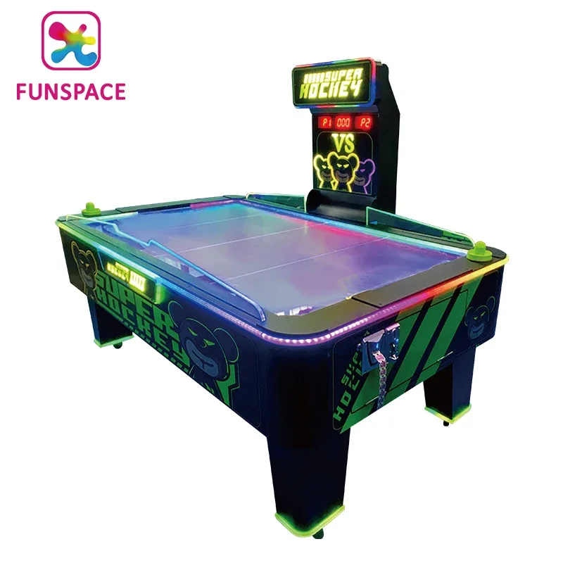 Funspace Coin Operated Arcade Air Hockey Two Players Air Hockey Machine Arcade Ice Air Hockey Table