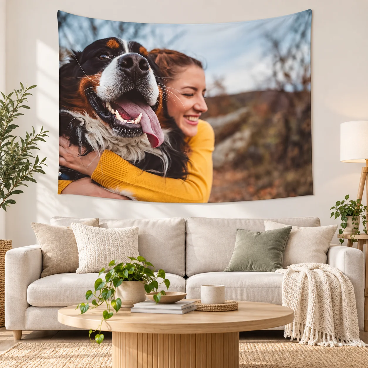 1Pc custom personalized photo banner couple pet family photo DIY background cloth couple birthday gift custom hanging cloth