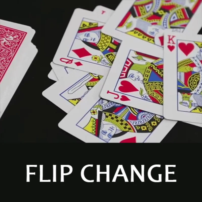 Flip Change Magic Tricks Wrong Card Changes to Chosen Card Easy Poker Magia Magician Close Up Illusions Gimmicks Mentalism Props