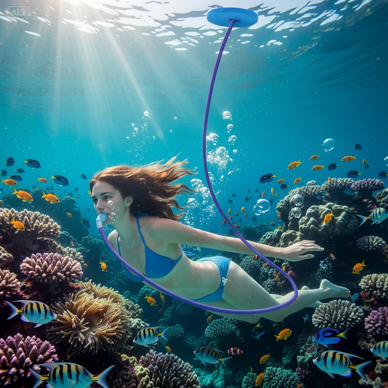Underwater Free Breathing Apparatus, Air Breathing Apparatus, Swimming Equipment, Free Snorkeling Diving Breathing Apparatus