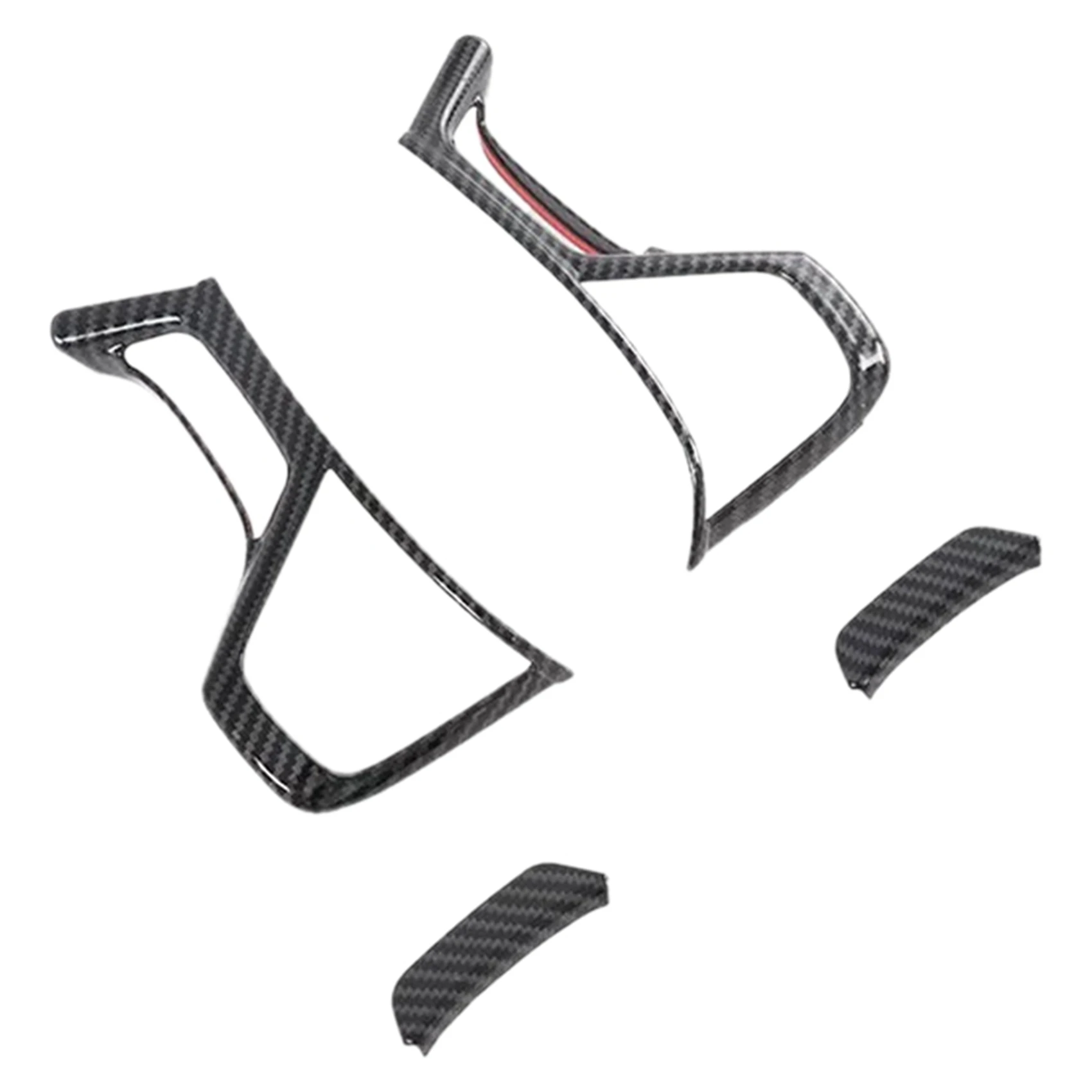 

AU63-2 Set Car Accessories: 1 Set Car Steering Wheel Cover Trim Moldings & 1 Set Front Upper Air Vent Outlet Cover Trim