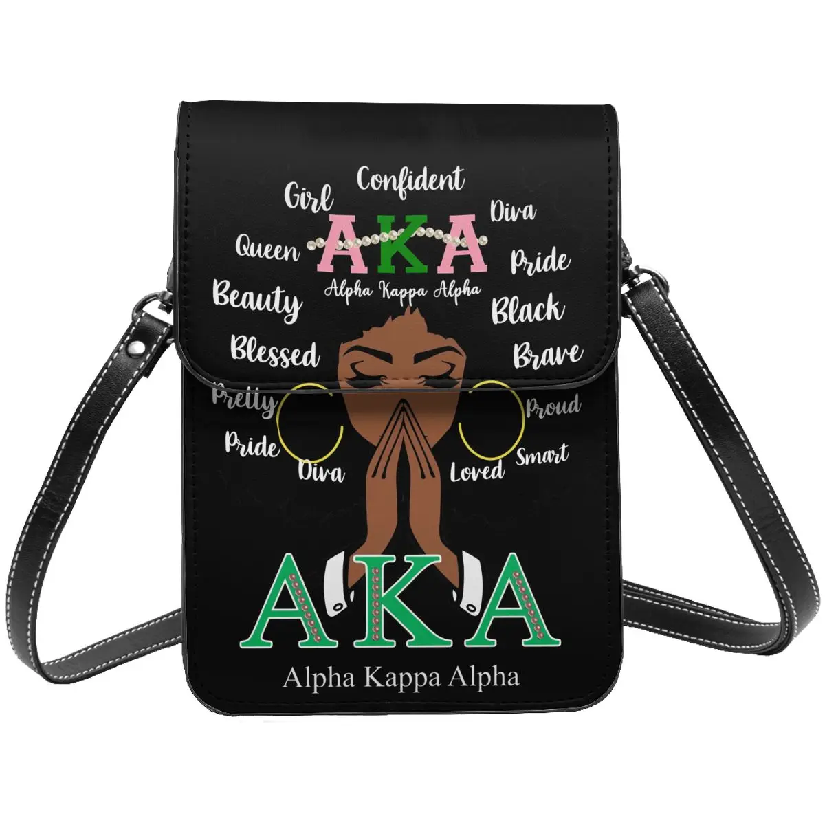 Alpha Sorority Kappa Alpha AKA bolso cruzado para teléfono móvil, bolso de hombro, monedero para Teléfono Celular, correa ajustable