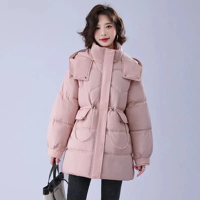 

2025 New Winter Jacket Women Parka Fashion Hooded Thick Warm Long Down Cotton Coat Parkas Female Casual Outwear Overcoat Ladies