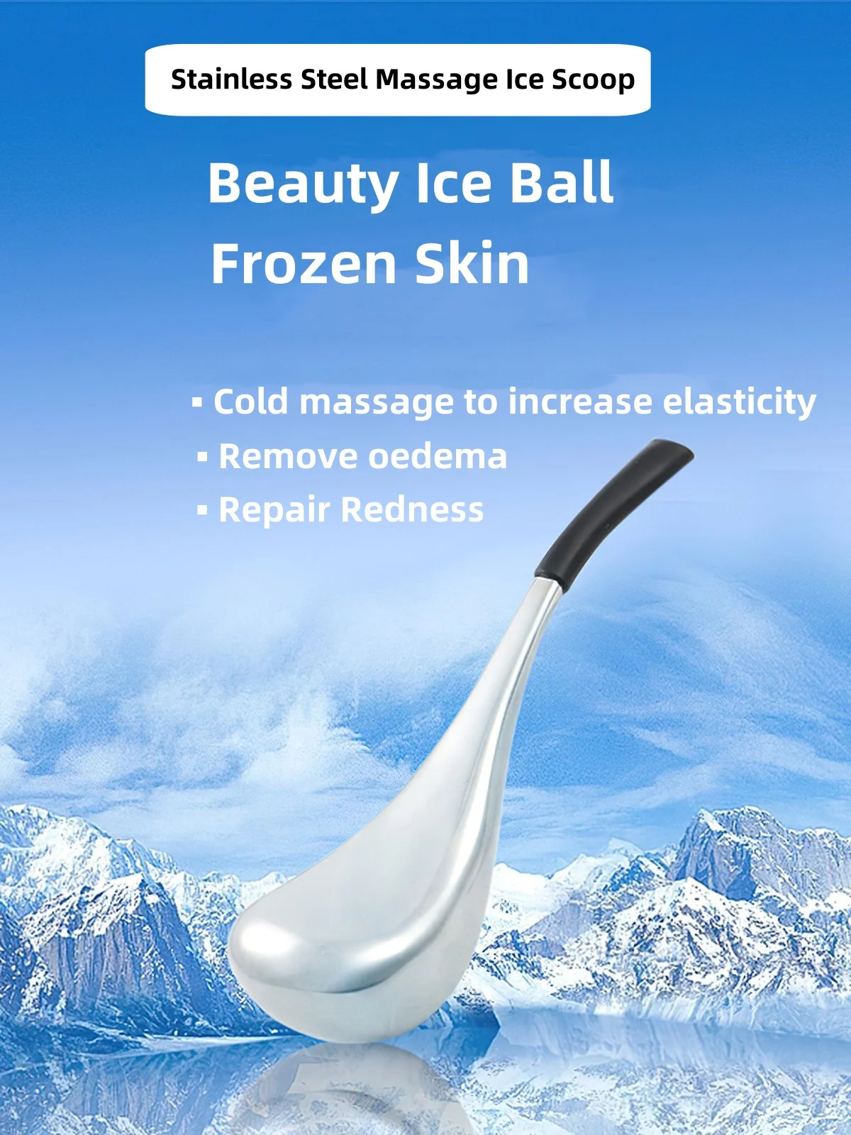 1PC Ice Globes Facial Massage Spoon Stainless Steel Ice Wave Massage Ball Face Beauty Cryo Sticks Cooling SPA Skin Massage Ball — zdjęcie 6