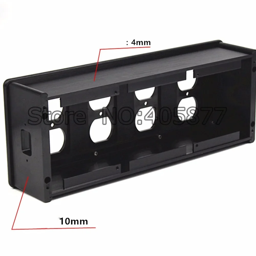 HIFI US AC Power Strip Bar Distributor Aluminum 8 Outlet Box HIFI Chassis black