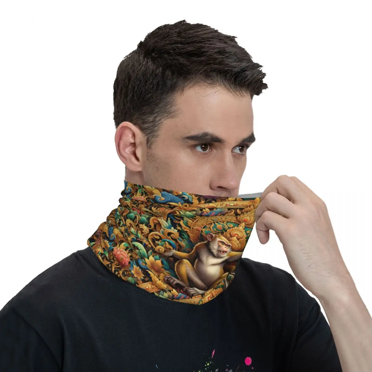 Monkey Scarf Neckerchief Neck Face Mask Polyester