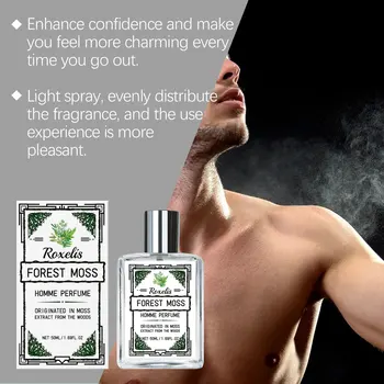 Roxelis 50ml Men's Body Fragrance Fresh Forest Woody Scent Elegant Mild Long Lasting Charming Gentle Fragrance 1
