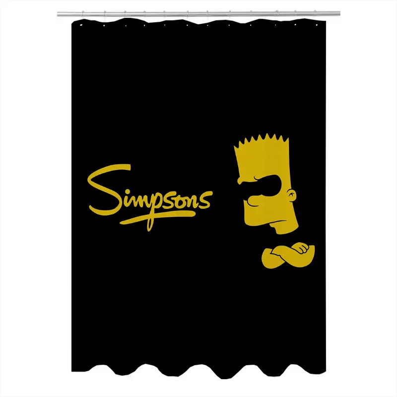 The Simpsones Bathroom Shower Curtains for the Home Shade Curtain Accessories Bath Bedrooms Waterproof Fabric Opaque Products