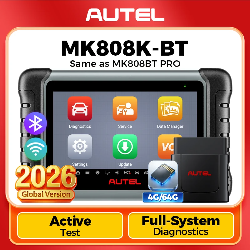 Autel MaxiCOM MK808K-BT MK808K BT Bluetooth-OBD2-Scanner. Gleicher wie MK808BT Pro, voll bidirektionaler Diagnosetools-Codeleser