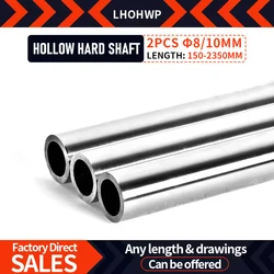 2PC Hollow Optical Hard Shaft Chrome Outer Diameter 8-10mm Inner Hole 3-5mm L=150-2350mm
