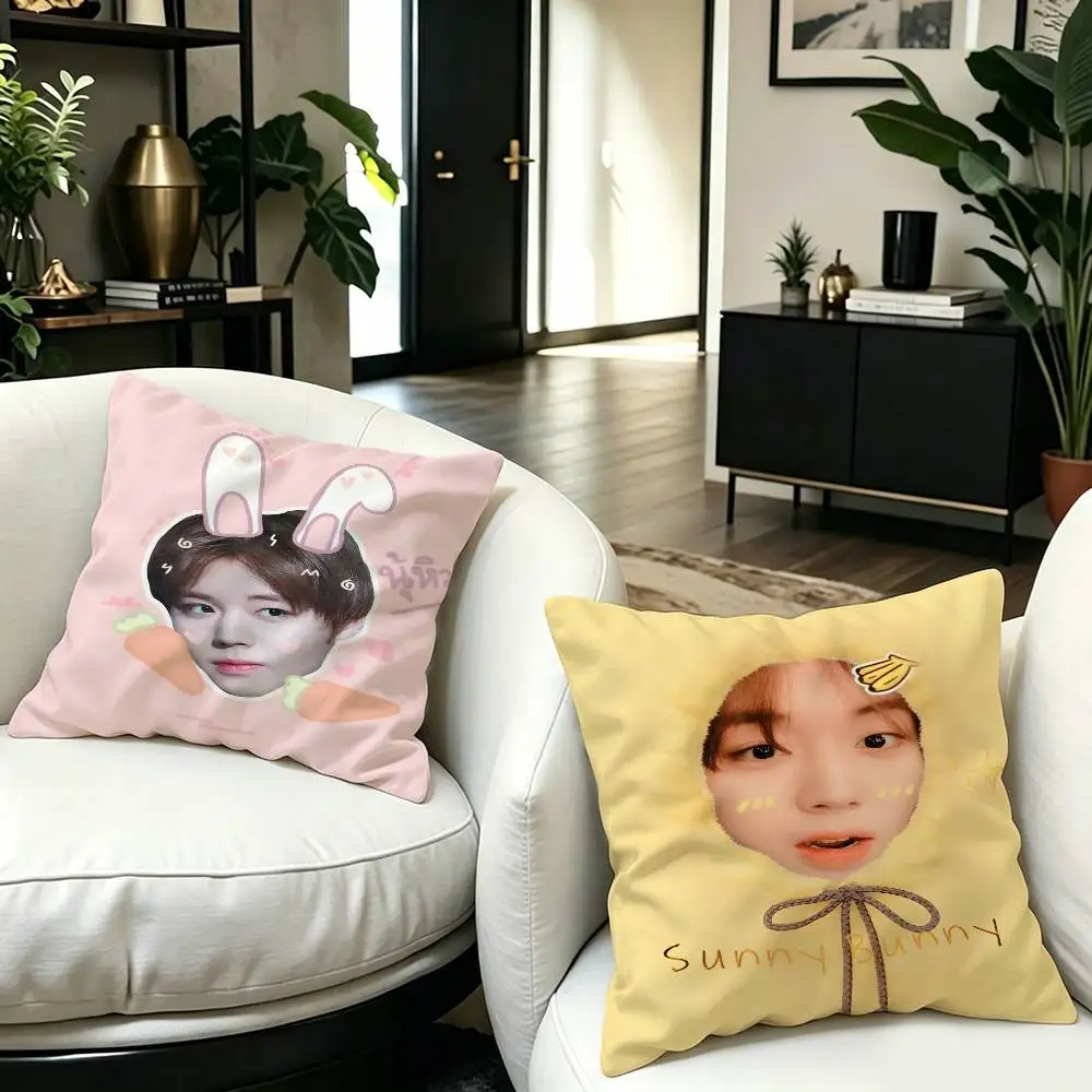 Korean Idol P-Park Ji-Hoon Cushion Cover Polyester Sofa Cushions Decorative Throw Pillows Home Decoration Pillowcover