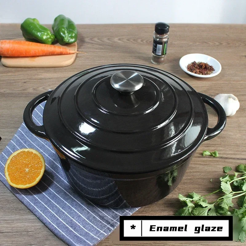 Export Cast Iron Non Stick Ceramic Cookware Set Kitchen Cookware Sets Pot Set Nonstick Dishwasher Safe Soup Pot With Lid