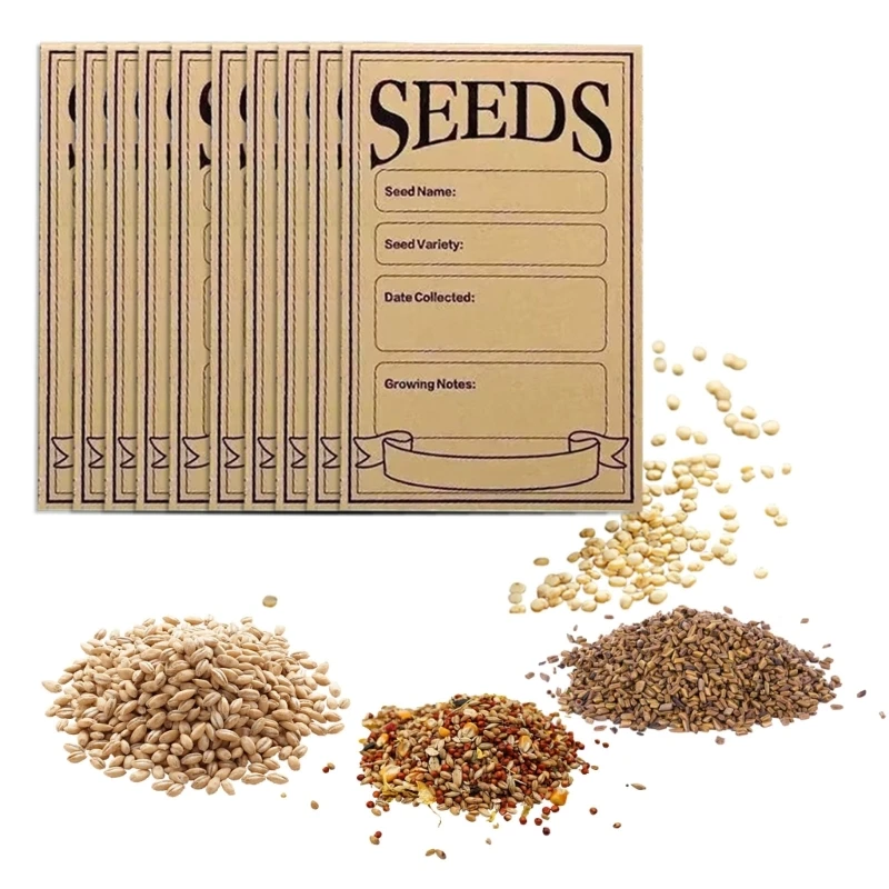 K1AA ถุงซองเมล็ด 3x4.7 นิ้วถุงเก็บตัวอย่างอาหารสำหรับเมล็ดผักดอกไม้