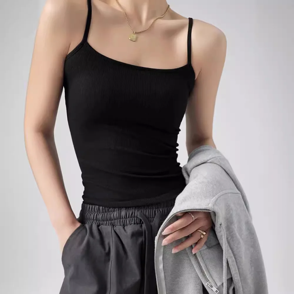 Modal Threaded Suspender Women's Summer Sleepwear Outer Small Vest Large Size Anti-light Inner Bottom Top One Piece Pajamas