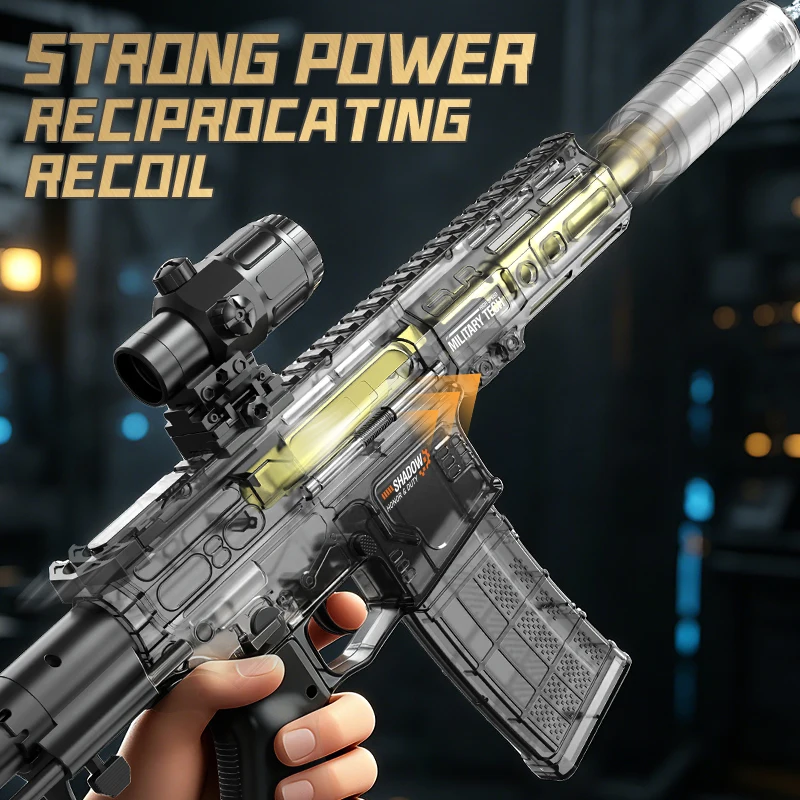 Summer Outdoor Battle Shooting SLR Electric Water Gun Toy Forest Grassland High Pressure Water Gun Water Feeding Toy Gift view 2