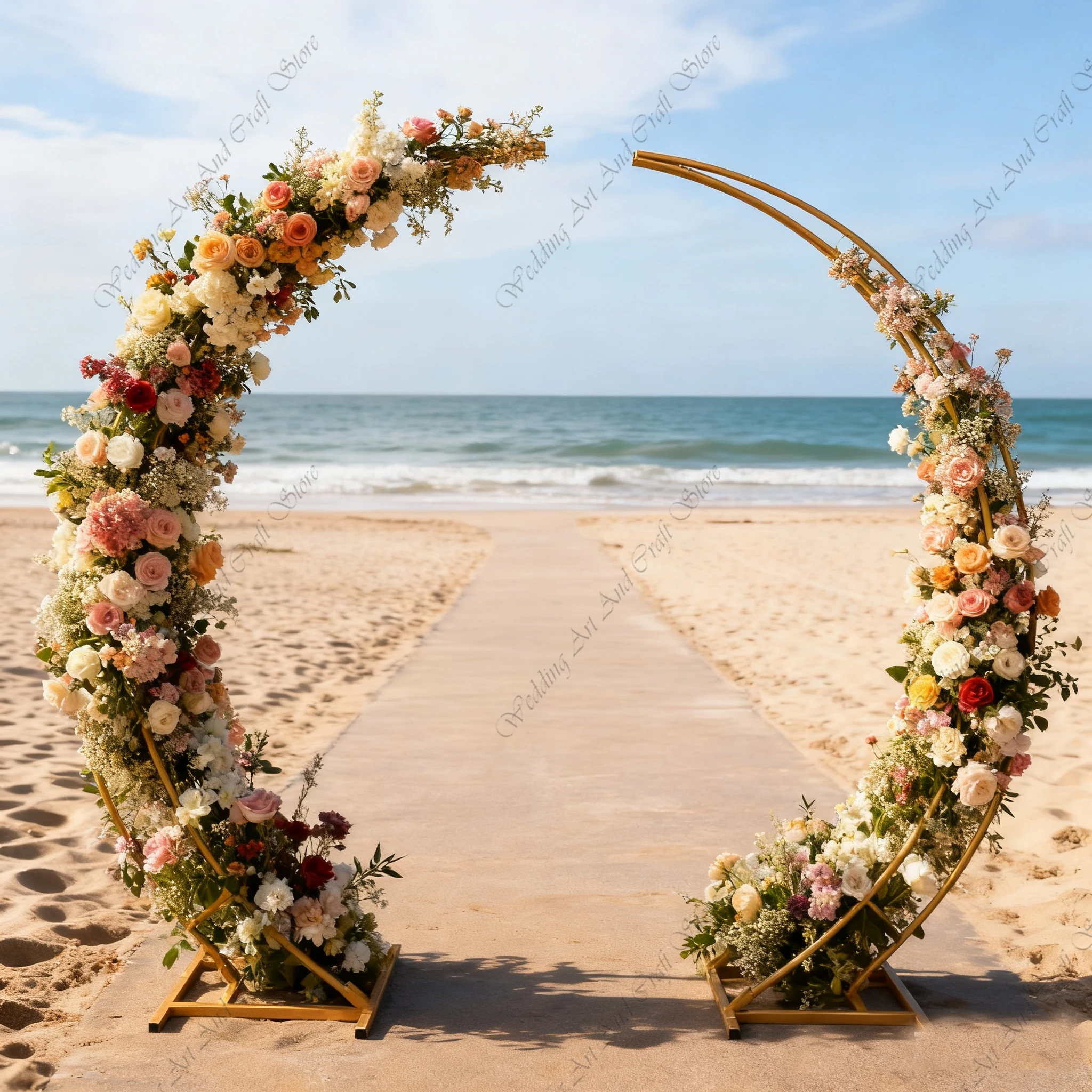 

1pc 2.3M f30 Party Decorations Babybreaths Stage Flowers Decoration Chandelier Arch Bridal Shower Wedding Half Moon Arch ivy 356