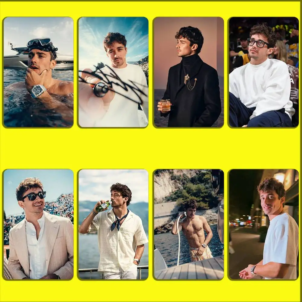 

Cool C-Charles L-Leclerc Card Stickers For Debit Bank Credit Cards Metro Bus Pass Sticker Decoration Cover 4PCS Card Skin