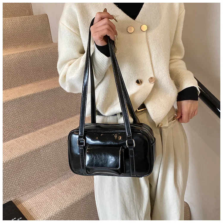 

2025 New Fashion Underarm Bag for Women, Genuine Leather Multi-way Shoulder Crossbody Tote, Vintage Chic Large Capacity Purse