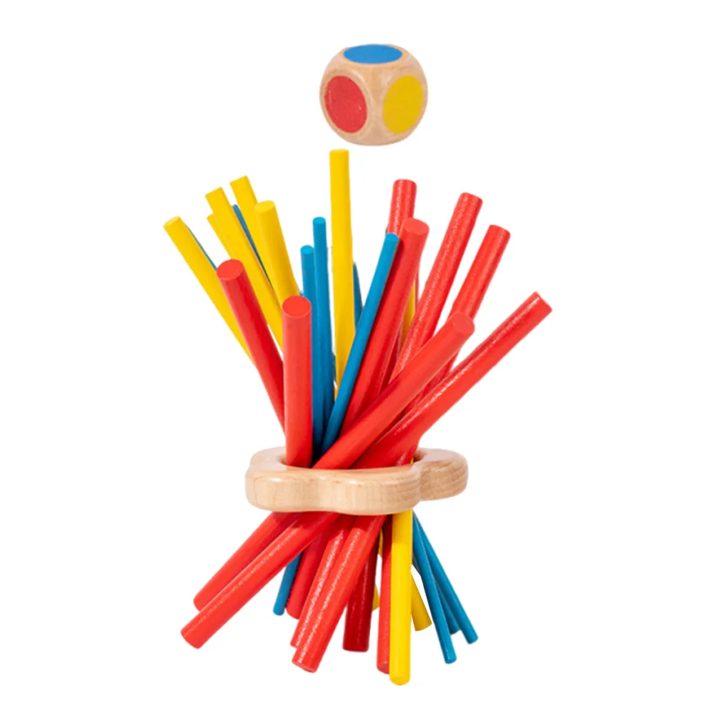 1Set Montessori Holz Balance Stick Spiel für Kinder Interaktive Familie Tisch Spiel Entwickelt Hand-Auge-koordination Geduld Farbe