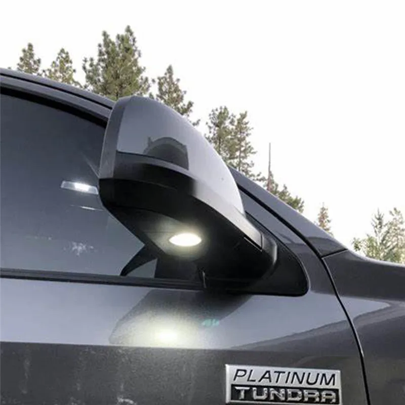 2Pcs/set For Toyota Tundra 2007-2020 Sequoia 2008-2020 CANbus LED Under Side Mirror Puddle Light Car Accessories
