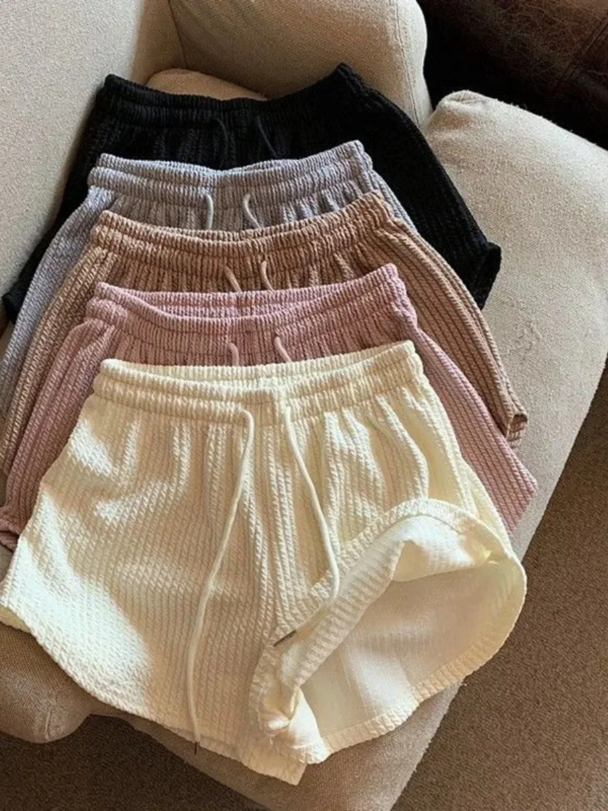 

Faionable Fitn Running orts Women Summer Thin Loose Casual plus Size Wide Leg High Waist A-Line Bla Sports Hot Pants