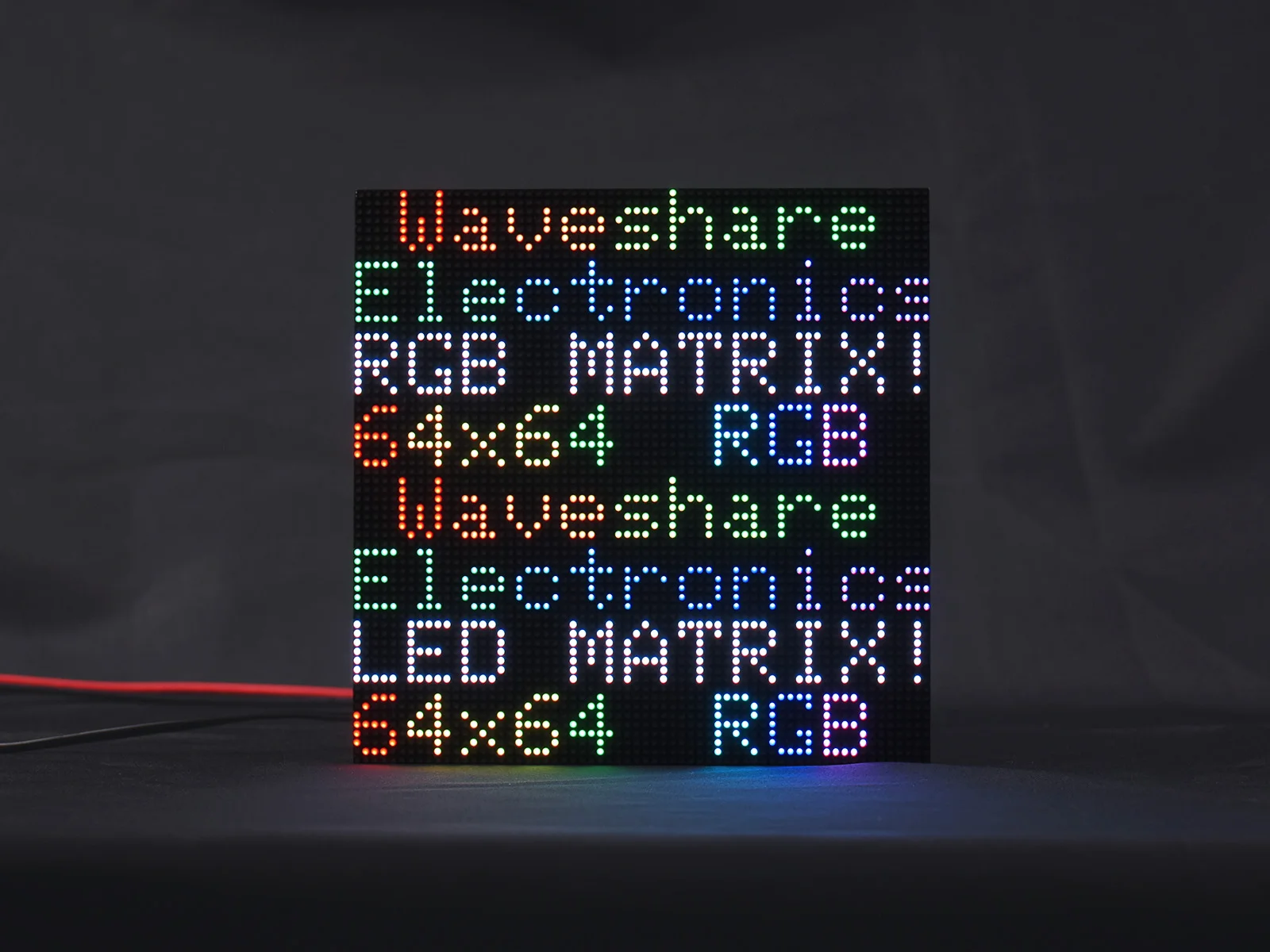 Waveshare RGB Full-Color LED Matrix Panel 64×32/64×64/96×48 Pixels 2/2.5/3/4/5mm Pitch Adjustable for Raspberry Pi/Arduino