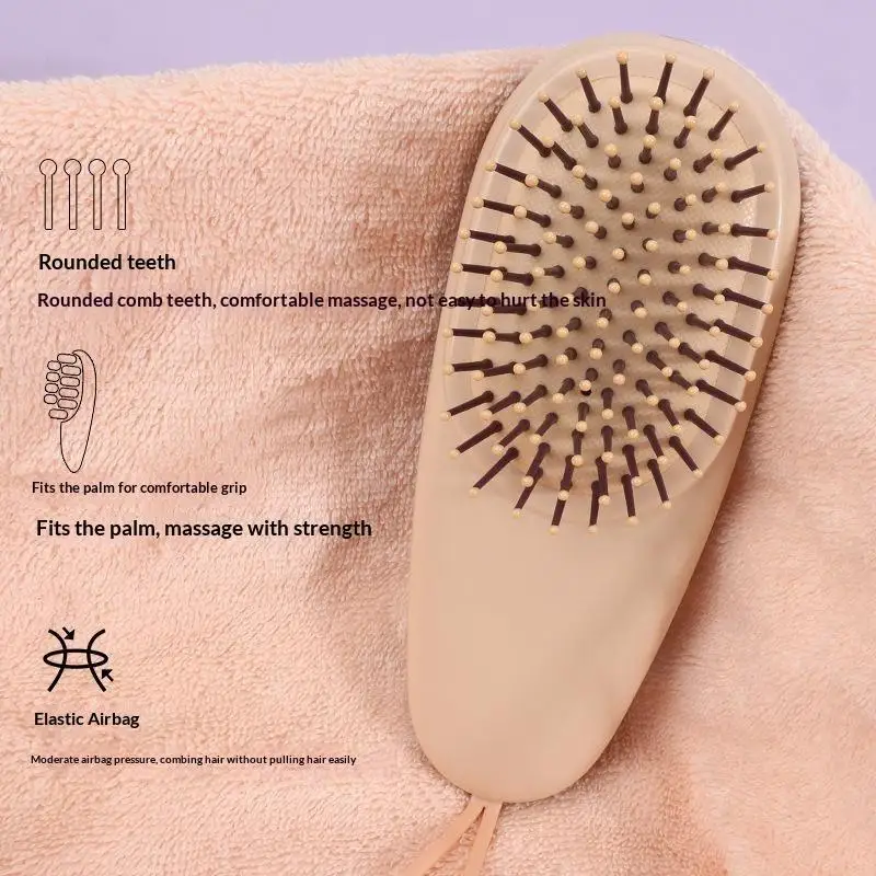 1Pcs Portable Detangling Hairdressing Massage Comb Air Cushion Scalp Massage Brush For Women Home Travel Soft Bristles Brush