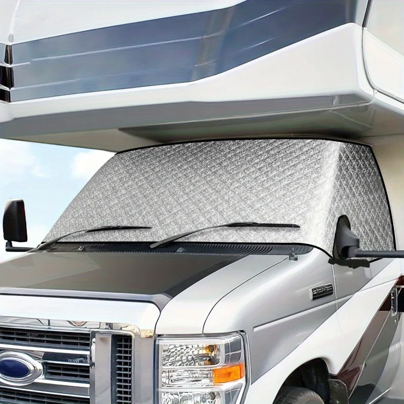 Rv Accessories 4 Layers Rv Window Sunshade Cover Snow Cover Europe Rv Windshield Shade Cover