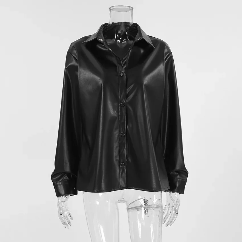 2025 الخريف والشتاء الرجعية الأسود بولي Leather سترة جلدية المرأة الجديدة الراقية سترة جلدية أعلى الملابس النسائية المتوسطة والطويلة
