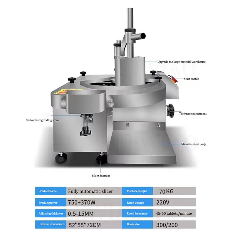 Fresh Beef Thinner Slicing Machine Frozen Bacon Meat Slicing Cutting Machine