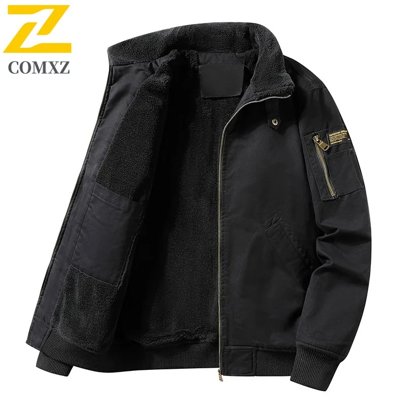 Chaqueta de trabajo de estilo americano Vintage para hombre, abrigo holgado acolchado de invierno, impermeable, resistente al viento, ropa de abrigo deportiva de algodón pesado