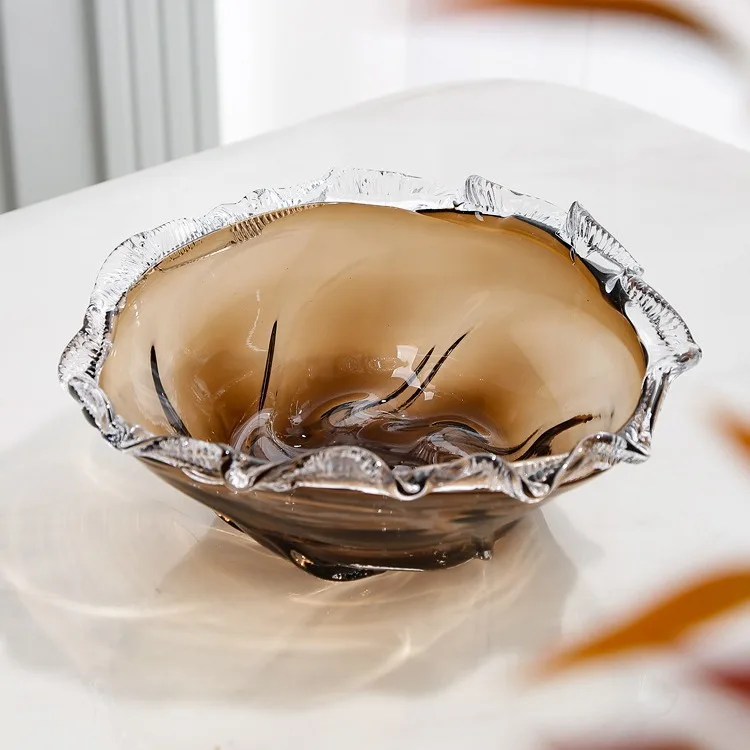 

Zml modern handmade high-end glass fruit bowl - coffee tables, dining rooms, model homes, snacks, and dried fruit storage