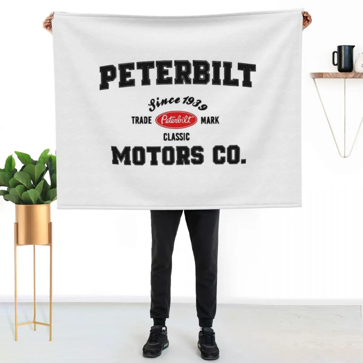 

peterbilt motors Throw Blanket Cozy Napping Blanket Gift for Mom Dad