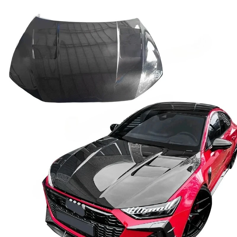 

Black Car Engine Bonnet Carbon Fiber Hood For AUDI A7 S7 C8 2020 2021 2022