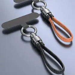 Type C 240W Fast Charging Leather Lanyard With Keychain For Apple Android Phone Car Charging Cable Accessories