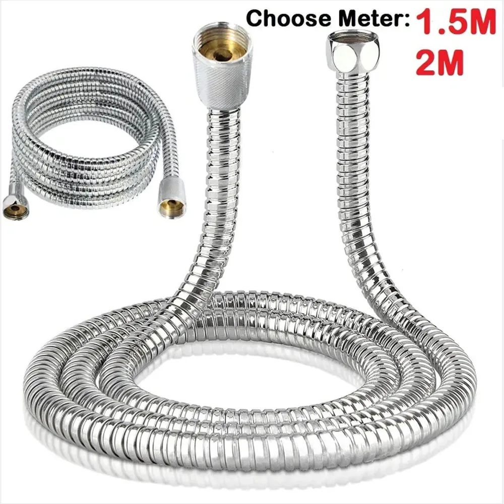 Stainless Steel Shower Hose Long Bathroom Shower Water Hose Extension Plumbing Pipe Showerhead Tube Bathroom Accessories