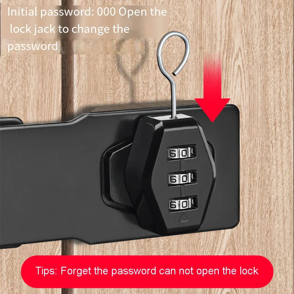Cabinet Password Lock Drawer Lock 3-Digit Combination Password Lock Security Door Bolt Anti-theft Household Cabinet Hardware image 5