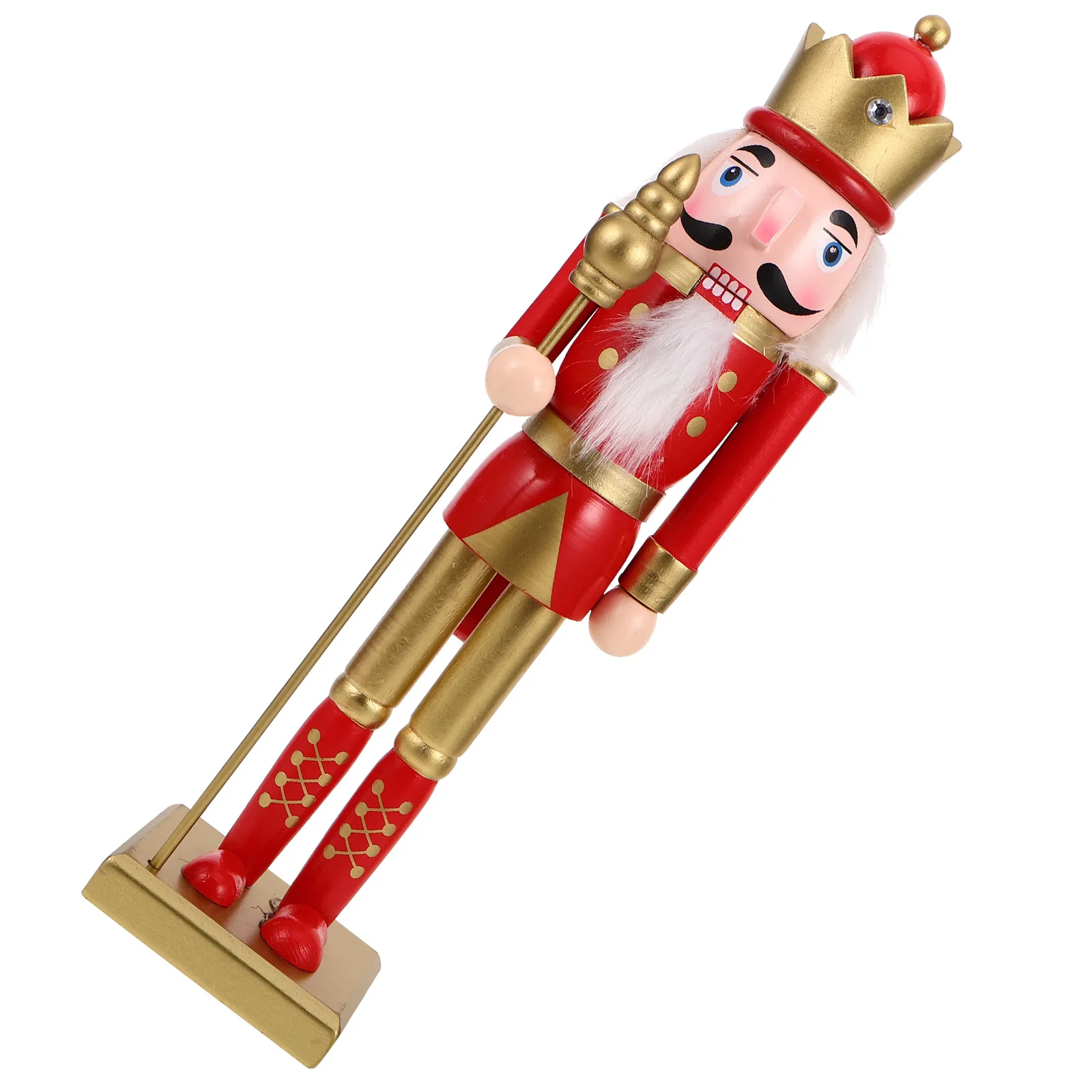 

Wooden Christmas Nutcracker 38Cm - German Inspired Holiday Decor - 15 Inch Tall Standing Figure for Mantel Table Display